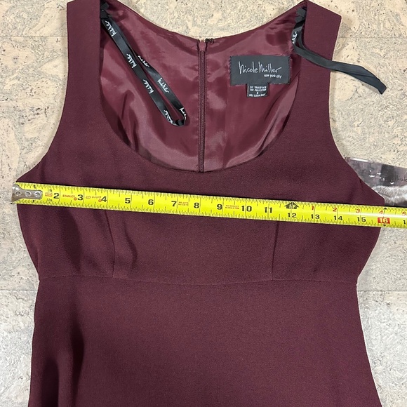 Vintage Nicole Miller Evening Gown Burgundy Size 6 Mid-90s Tag Still On - Picture 8 of 13